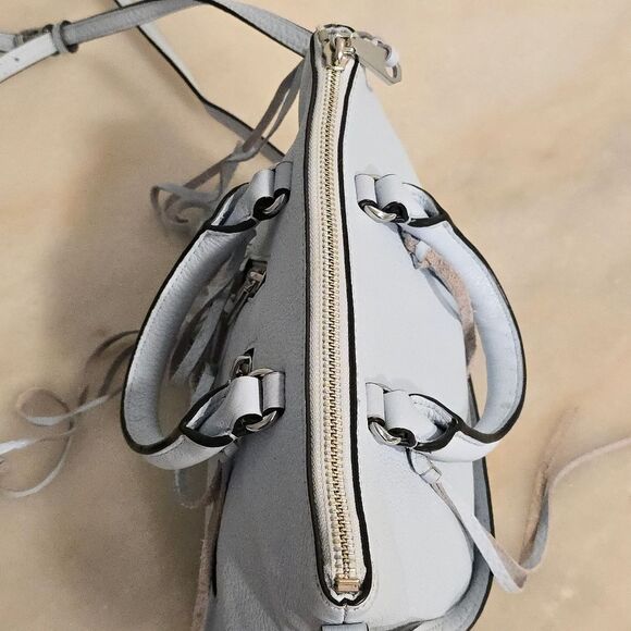 REBECCA MINKOFF Micro Moto Satchel Crossbody Bag in Bleached Blue - Picture 3 of 8